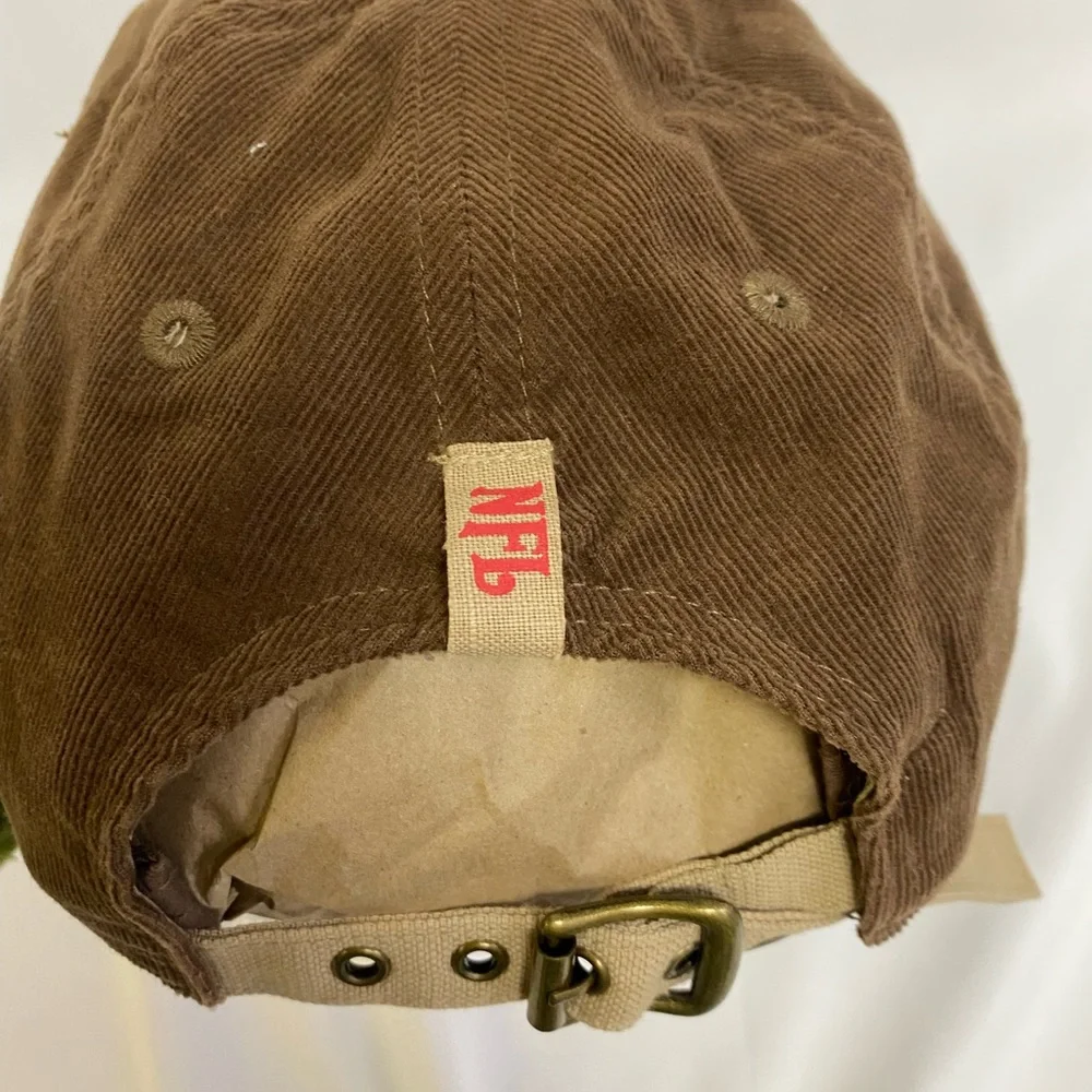 Carolina Panthers NFL Brown Corduroy Reebok Adjustable Hat Ballcap with Pink #A4 - Picture 7 of 11